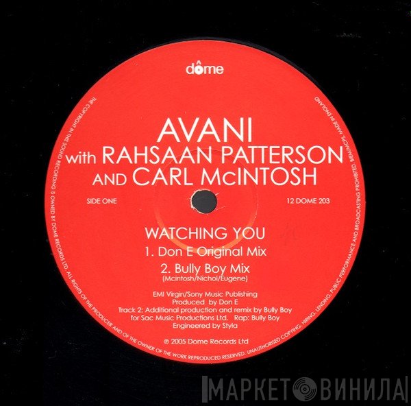 Avani, Rahsaan Patterson, Carl McIntosh - Watching You / Heads Up