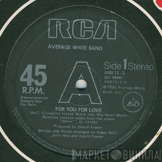 Average White Band - For You For Love / Help Is On The Way
