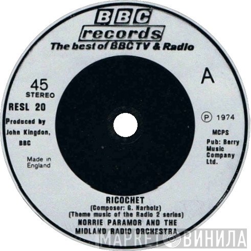 BBC Radiophonic Workshop, Norrie Paramor, The Midland Radio Orchestra - Ricochet / Theme Music Of BBC T.V.'s "Dial M For Murder"