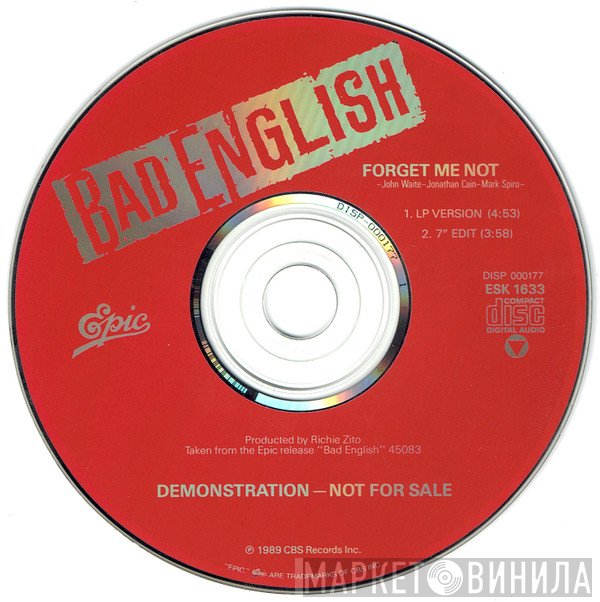 Bad English  - Forget Me Not