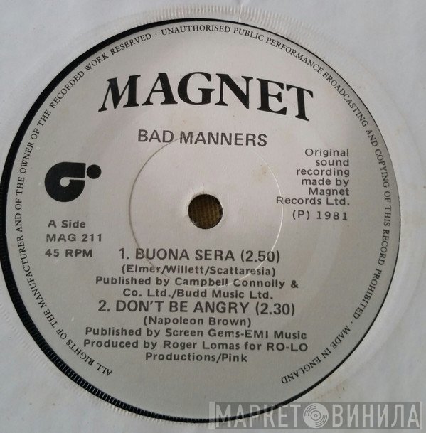 Bad Manners - Buona Sera