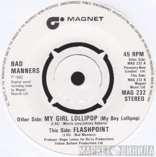 Bad Manners - My Girl Lollipop