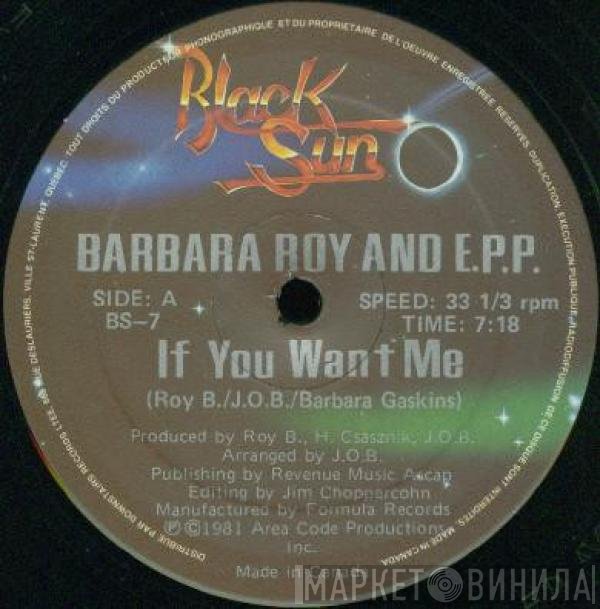 Barbara Roy, Ecstasy, Passion & Pain - If You Want Me