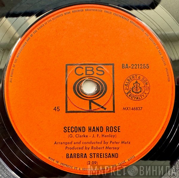 Barbra Streisand  - Second Hand Rose