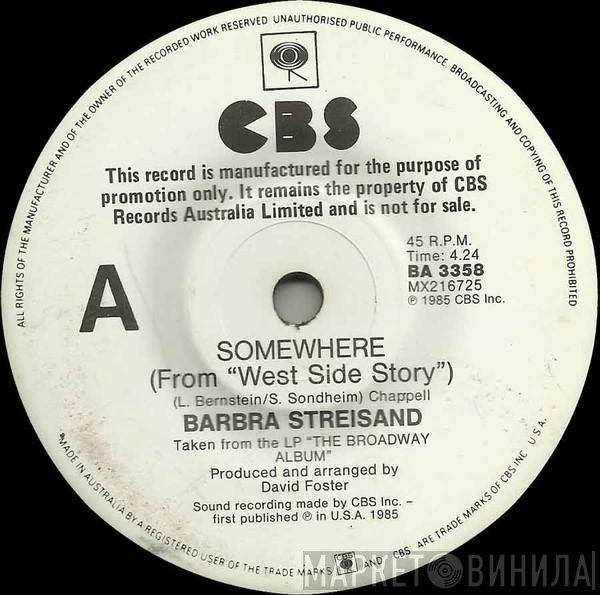 Barbra Streisand - Somewhere / Not While I'm Around