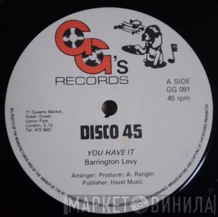 Barrington Levy - You Have It