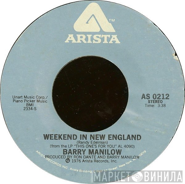 Barry Manilow  - Weekend In New England