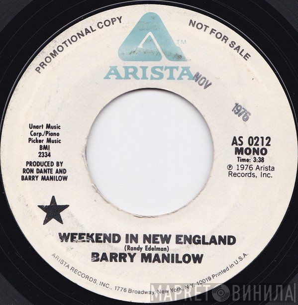 Barry Manilow  - Weekend In New England