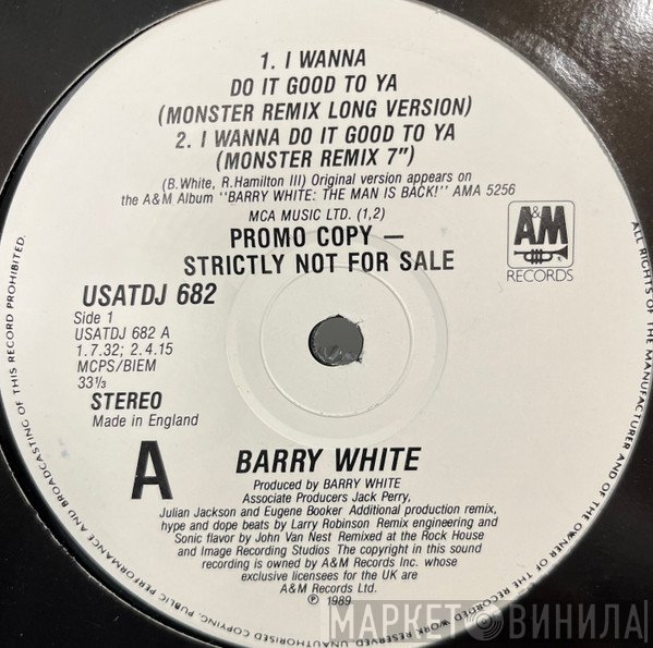 Barry White - I Wanna Do It Good To Ya