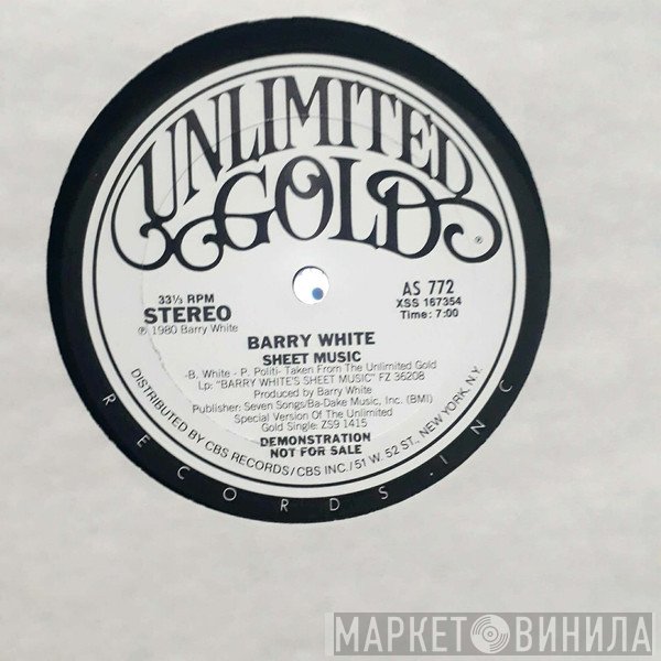 Barry White  - Sheet Music