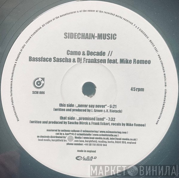 Bassface Sascha, CAMO, Franksen, Decade  - Never Say Never / Promised Land