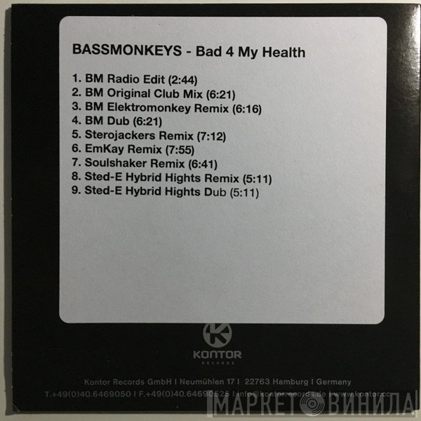 Bassmonkeys - Bad 4 My Health