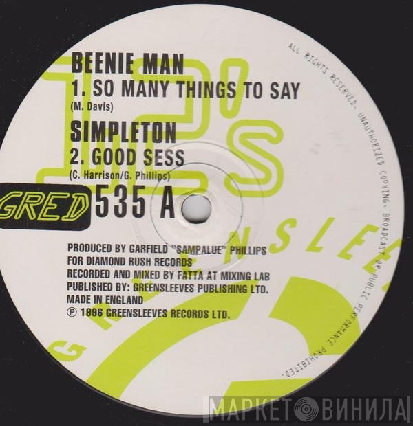 Beenie Man, Simpleton, Lady Saw - So Many Things To Say/ Good Sess/ Want You Back