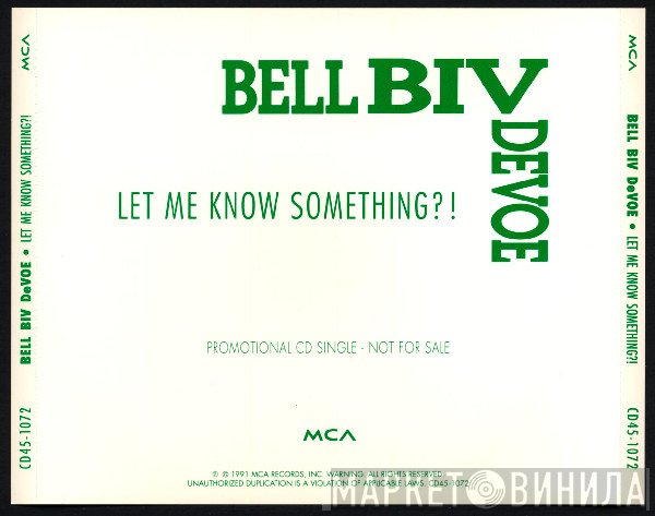 Bell Biv Devoe  - Let Me Know Something?!
