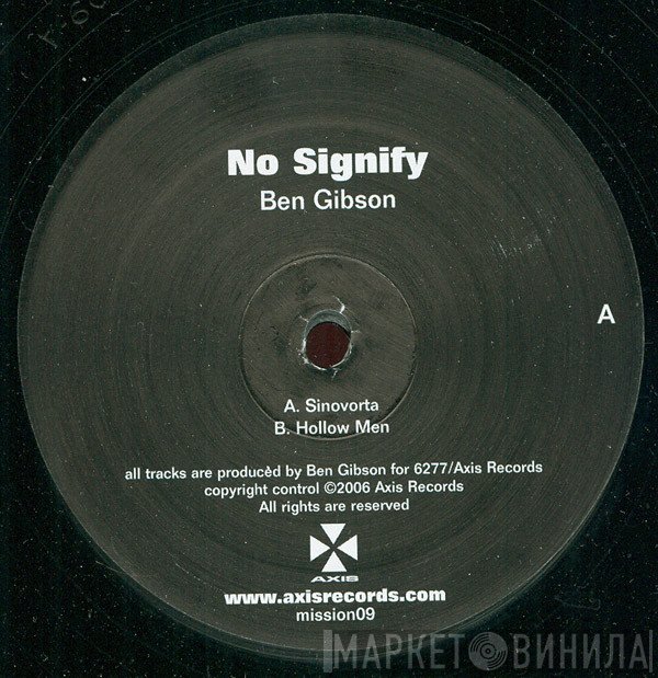 Ben Gibson - No Signify