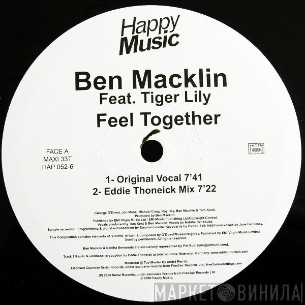 Ben Macklin Feat. Tiger Lily  - Feel Together