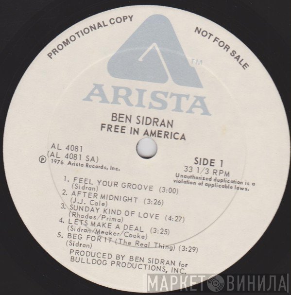 Ben Sidran  - Free In America