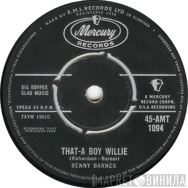 Benny Barnes - That-A Boy Willie / Token of Love