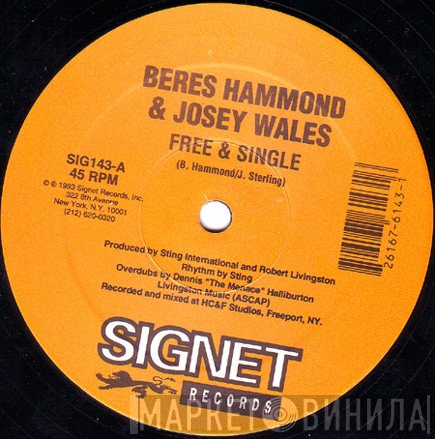 Beres Hammond & Josey Wales / Beres Hammond  - Free & Single / Sweetness