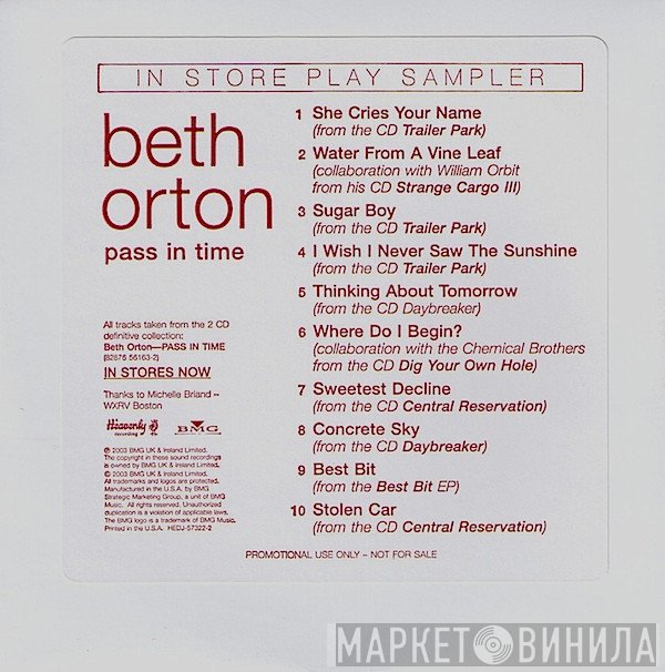 Beth Orton  - Pass In Time (In Store Play Sampler)
