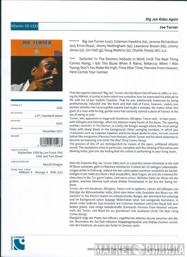 Big Joe Turner  - Big Joe Rides Again