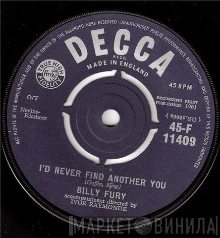 Billy Fury - I'd Never Find Another You / Sleepless Nights