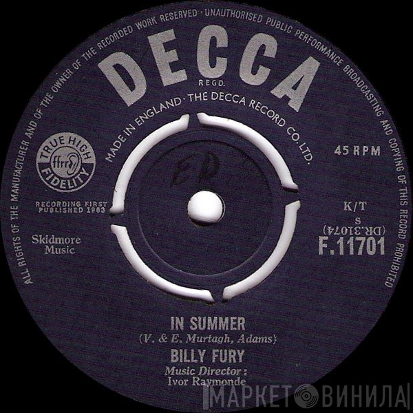 Billy Fury  - In  Summer
