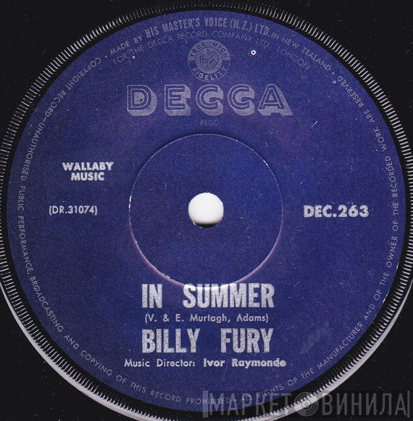 Billy Fury  - In Summer