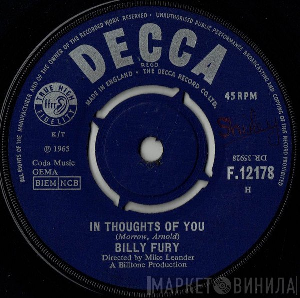 Billy Fury - In Thoughts Of You