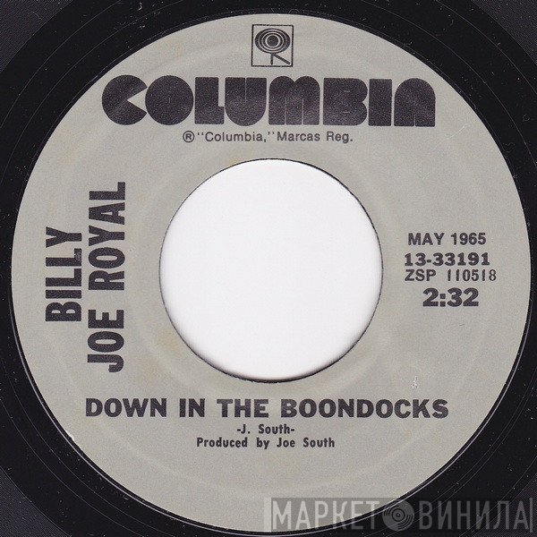 Billy Joe Royal - Down In The Boondocks / Cherry Hill Park