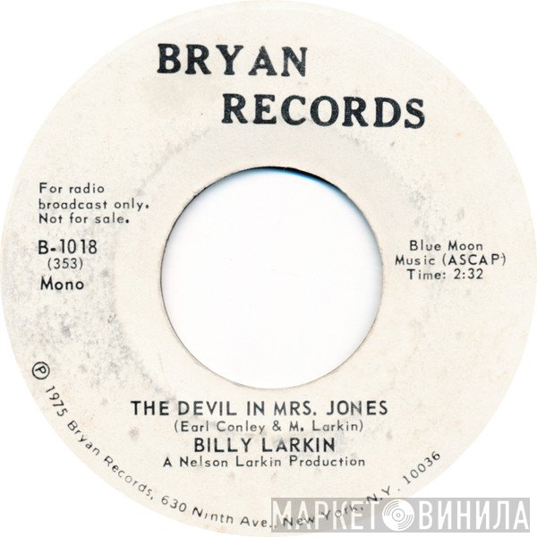 Billy Larkin   - The Devil In Mrs. Jones