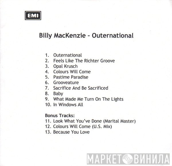 Billy MacKenzie  - Outernational