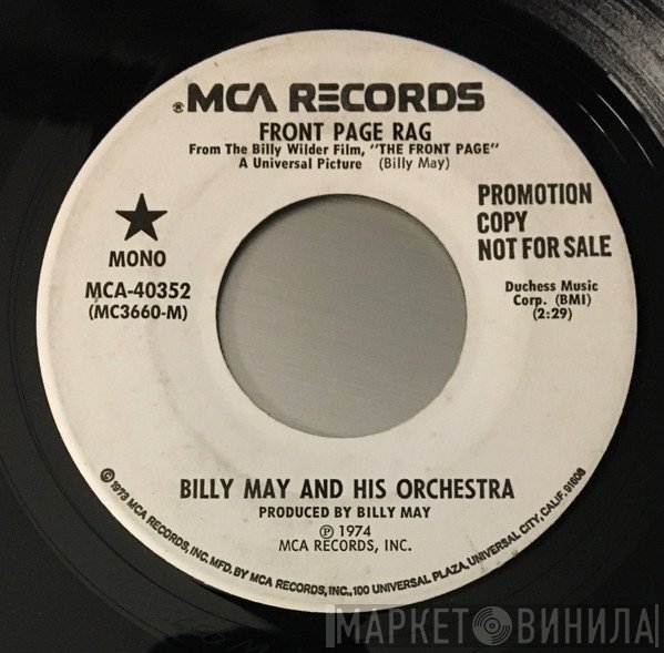Billy May And His Orchestra  - Front Page Rag