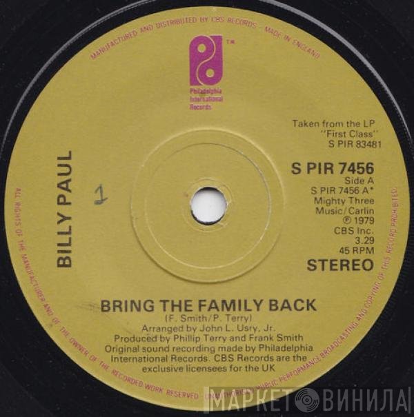 Billy Paul - Bring The Family Back
