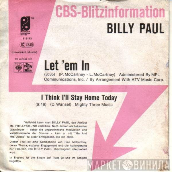 Billy Paul  - Let 'Em In
