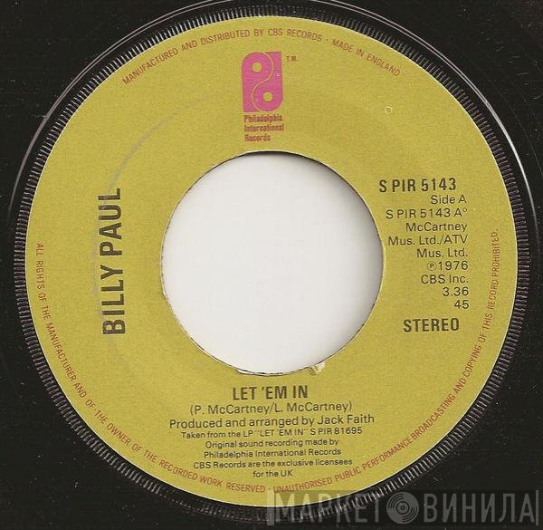 Billy Paul  - Let 'Em In