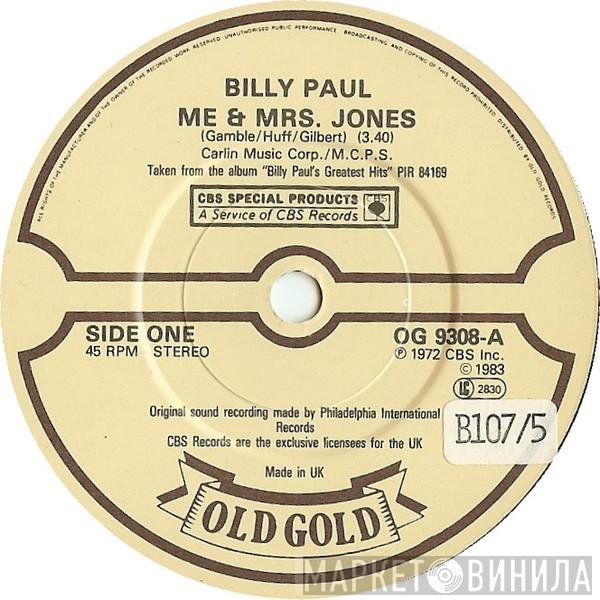 Billy Paul - Me & Mrs Jones