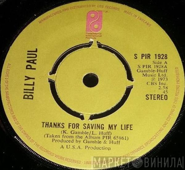 Billy Paul - Thanks For Saving My Life