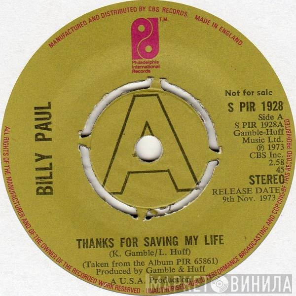 Billy Paul - Thanks For Saving My Life
