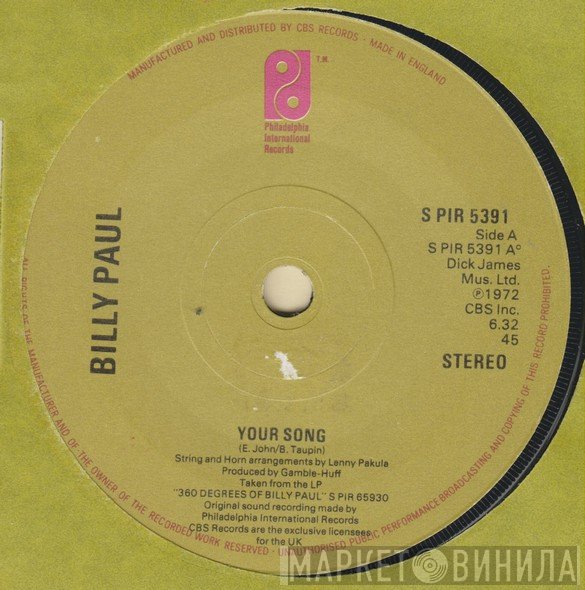 Billy Paul  - Your Song