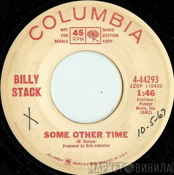 Billy Stack  - Some Other Time
