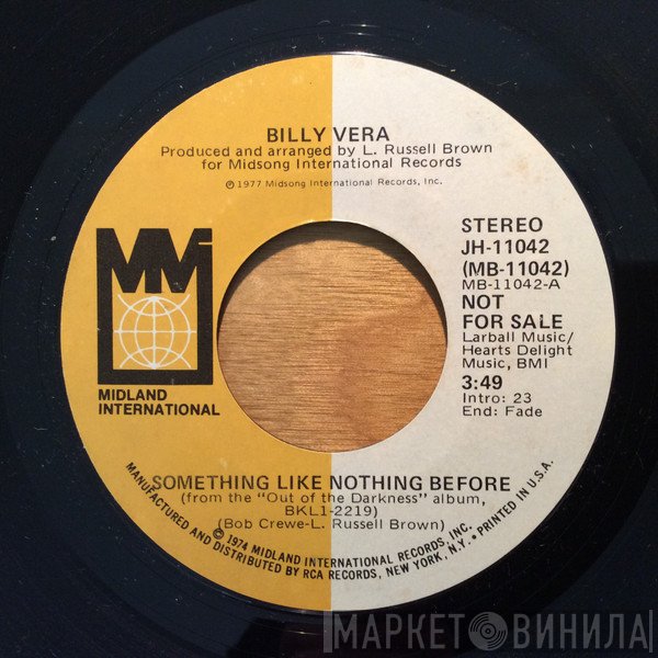 Billy Vera  - Something Like Nothing Before