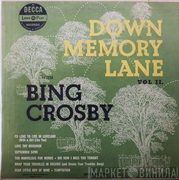 Bing Crosby  - Down Memory Lane With Bing Crosby Vol. II