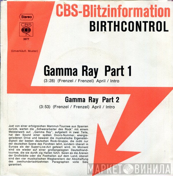 Birth Control  - Gamma Ray Part 1+2