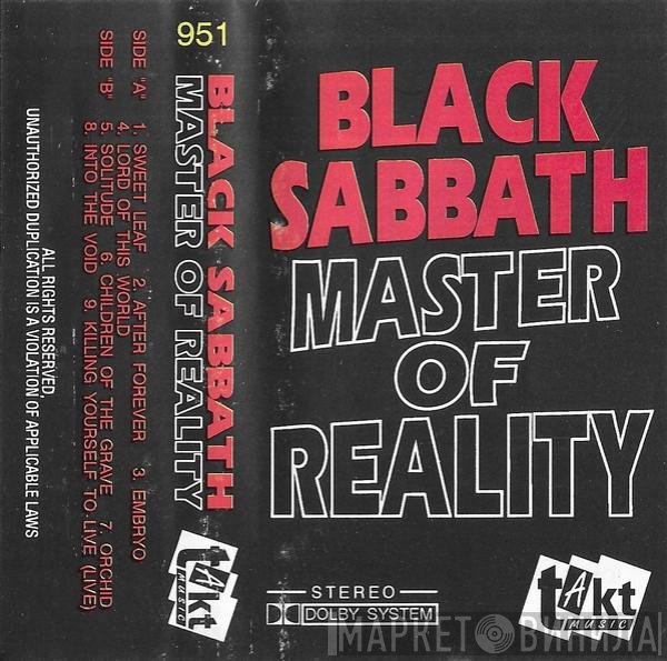 Black Sabbath  - Master Of Reality