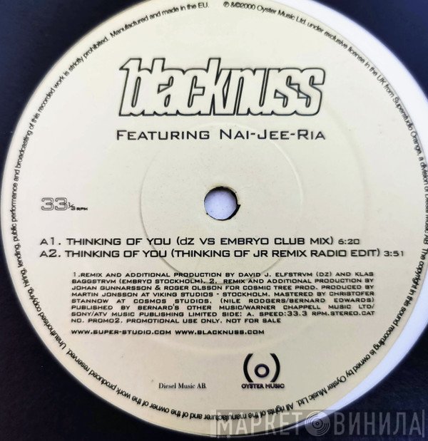 Blacknuss, Nai-Jee-Ria - Thinking Of You