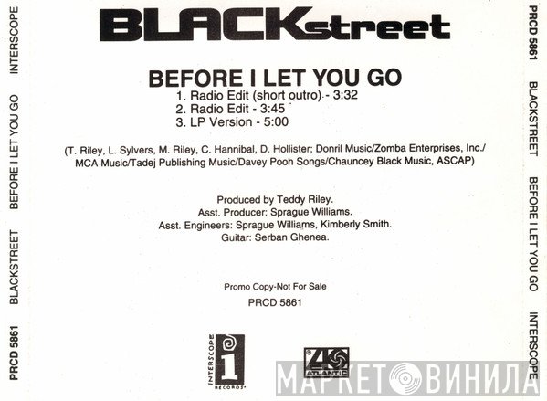 Blackstreet  - Before I Let You Go