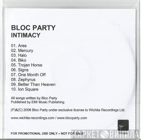 Bloc Party - Intimacy