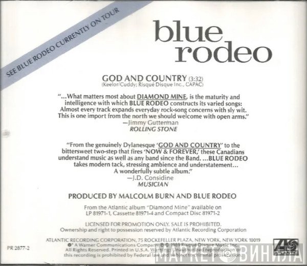 Blue Rodeo  - God And Country