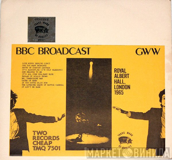 Bob Dylan  - BBC Broadcast / GWW (Royal Albert Hall, London 1965)